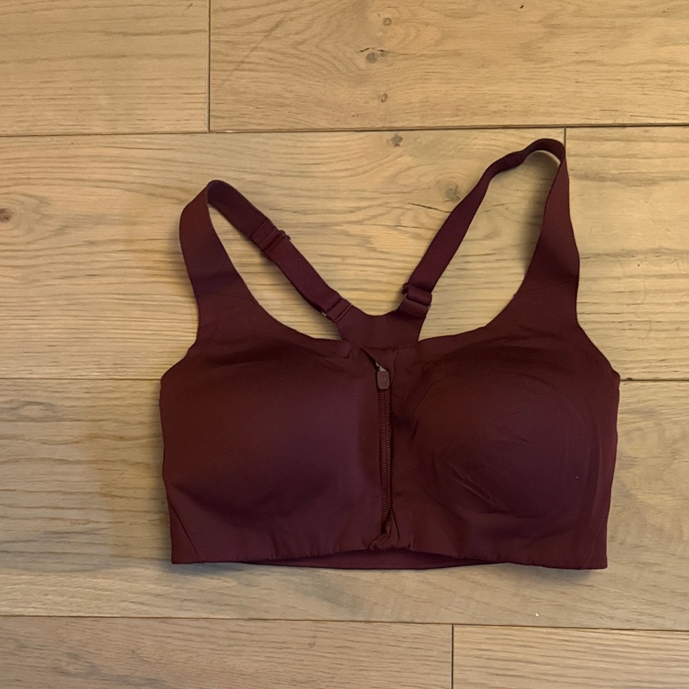LULULEMON Zip Front Maroon Sports Bra